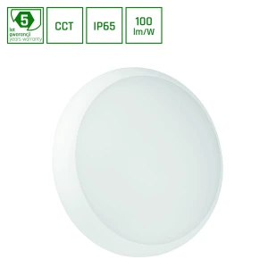 NYMPHEA CITY PRO 18W CCT 230V 120st IP65 IK10 FI330x79mm BIAŁY okrągła czujnikMV 5 lat gw.