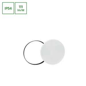 NYMPHEA BLACK & WHITE RINGS 18W NW 230V 115st IP54 FI250x52 BIAŁY/CZARNY OKRĄGŁA