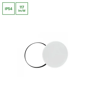 NYMPHEA BLACK & WHITE RINGS 24W NW 230V 115st IP54 FI320x52 BIAŁY/CZARNY OKRĄGŁA