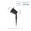 FLORI GU10 ALU RAY 250V IP65 98x160mm CZARNA wbijana, ruchoma