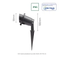 FLORI GU10 ALU ANGLE 250V IP65 98x180mm CZARNA wbijana, ruchoma