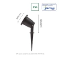 FLORI GU10 ALU 250V IP65 98x145mm CZARNA wbijana, ruchoma