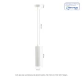 MADARA MINI II GU10 ZWIS BAZA 230V IP20 fi55*200 mm BIAŁY kabel 1m