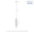 MADARA MINI RING GU10 ZWIS BAZA 230V IP20 fi55*200mm BIAŁY kabel 1m
