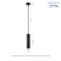MADARA MINI RING GU10 ZWIS BAZA 230V IP20 fi55*200mm CZARNY kabel 1m