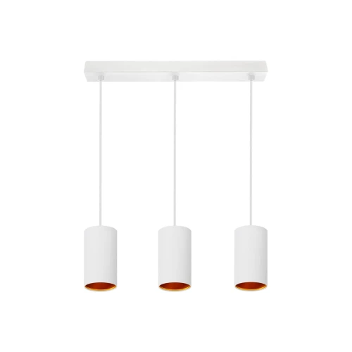 CHLOE GU10 X 3 GU10 ZWIESZANA 250V IP20 3x70x125mm BIAŁY ZŁOTY okrągła baza prostokątna
