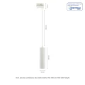 MADARA MINI II GU10 ZWIS NA SZYNOPRZEWÓD 3F 230V IP20 fi55*200mm BIAŁY kabel 1m