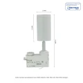 MADARA MINI RING II GU10 NA SZYNOPRZEWÓD 3F GU10 250V IP20 55x110x185mm BIAŁY