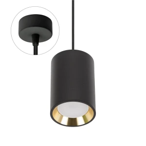 CHLOE GU10 MINI NATYNKOWA GU10 250V IP20 70x100mm CZARNY, ŚRODEK ZŁOTY okrągła ZWIS