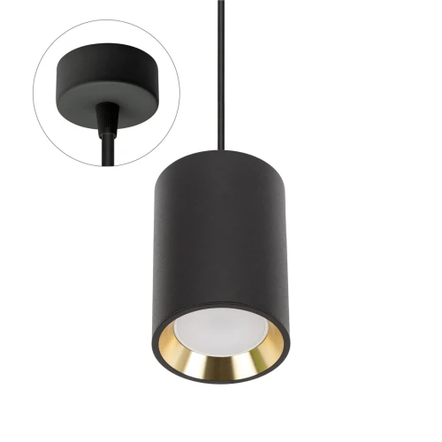 CHLOE GU10 MINI NATYNKOWA GU10 250V IP20 70x100mm CZARNY, ŚRODEK ZŁOTY okrągła ZWIS