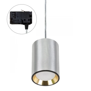 CHLOE GU10 MINI NATYNKOWA GU10 250V IP20 70x100mm SREBRNY, ŚRODEK ZŁOTY okrągła TRACK