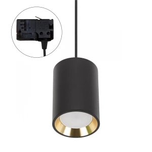 CHLOE GU10 MINI NATYNKOWA GU10 250V IP20 70x100mm CZARNY, ŚRODEK ZŁOTY okrągła TRACK