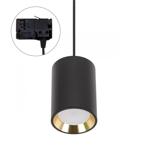 CHLOE GU10 MINI NATYNKOWA GU10 250V IP20 70x100mm CZARNY, ŚRODEK ZŁOTY okrągła TRACK