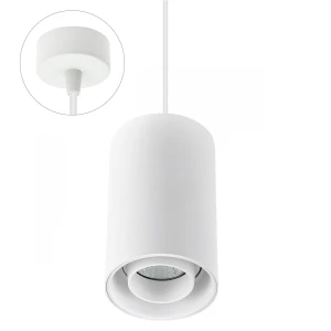 CHLOE GU10 SPOT NATYNKOWA GU10 250V IP20 80x130mm BIAŁY okrągła ruchoma Zwieszana Baza